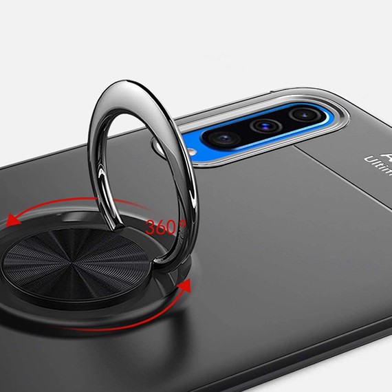Samsung Galaxy A30s CaseUp Finger Ring Holder Kılıf Siyah 3